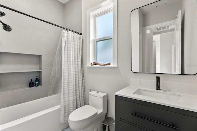 56 Columbia Ln, Palm Coast, FL 32137 - full bathroom with vanity and shower / tub combo with curtain