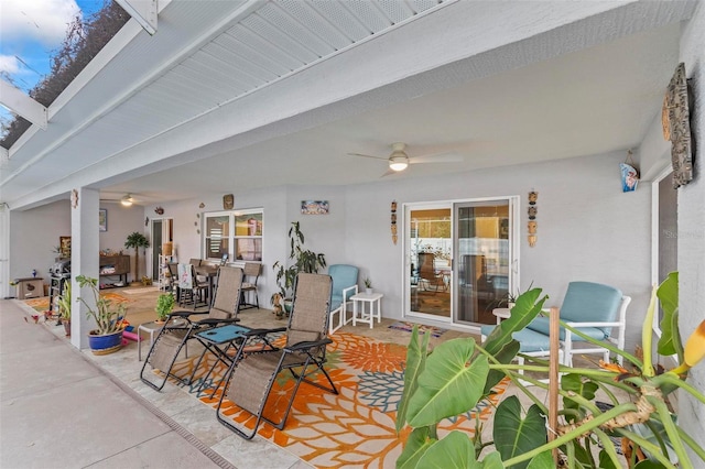 82 Ryland Dr, Palm Coast, FL 32164 - view of patio featuring a ceiling fan