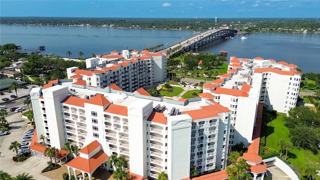 1 John Anderson Dr Unit 2180, Ormond Beach, FL 32176 - bird's eye view of apartment complex / building, a nearby body of water, and a notable bridge