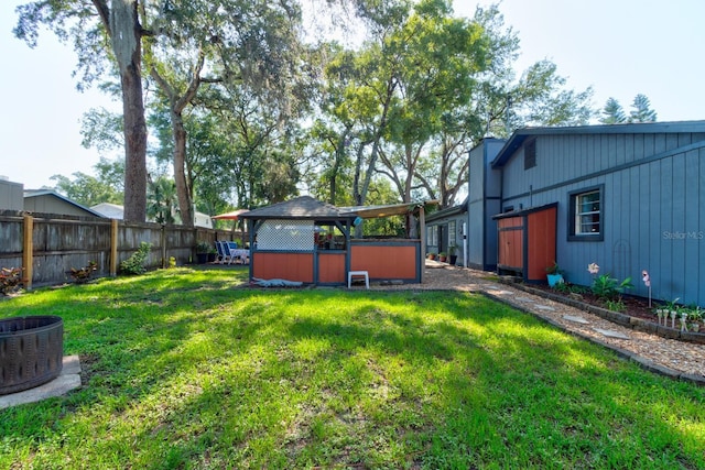 35 Whippoorwill Ln, Ormond Beach, FL 32174 - view of yard featuring a jacuzzi and a gazebo