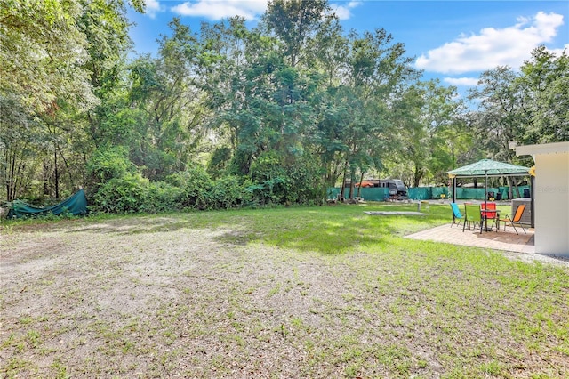 443 Polk Ave, Orange Park, FL 32065 - view of green lawn with a gazebo and a patio