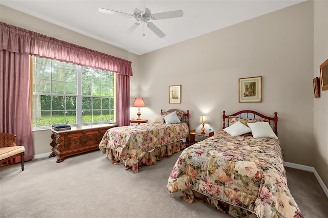10 Chatham Pl Unit 10, Palm Coast, FL 32164 - carpeted bedroom featuring baseboards and a ceiling fan