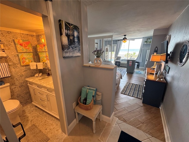 1233 S Atlantic Ave Unit 3070, Daytona Beach, FL 32118 - hallway with baseboards