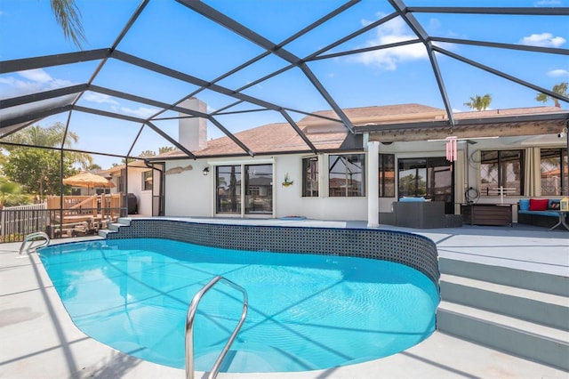 30 Clermont Ct, Palm Coast, FL 32137 - outdoor pool featuring outdoor lounge area and a patio area