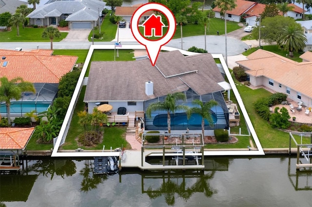 30 Clermont Ct, Palm Coast, FL 32137 - aerial view of residential area featuring a nearby body of water