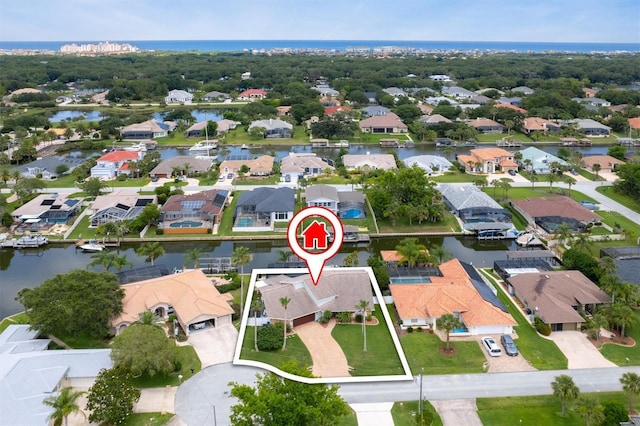 30 Clermont Ct, Palm Coast, FL 32137 - aerial view of property's location with nearby suburban area and a nearby body of water