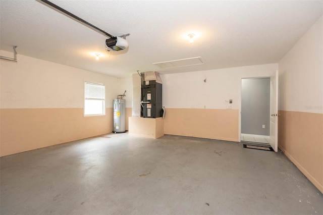 88 Pritchard Dr, Palm Coast, FL 32164 - garage featuring electric water heater, a garage door opener, and heating unit