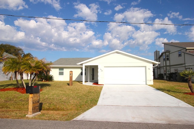 19 Cedarfield Ct, Palm Coast, FL 32137 - single story home with an attached garage, driveway, and a front yard