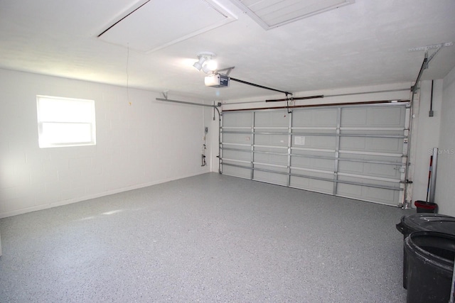 19 Cedarfield Ct, Palm Coast, FL 32137 - garage with a garage door opener and concrete block wall