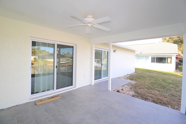 19 Cedarfield Ct, Palm Coast, FL 32137 - view of patio featuring ceiling fan