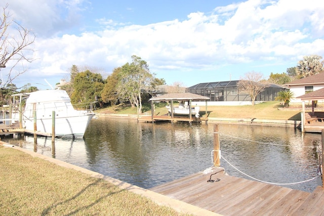 19 Cedarfield Ct, Palm Coast, FL 32137 - dock with a water view