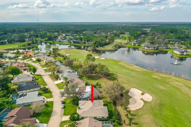 38 Kingsley Cir, Ormond Beach, FL 32174 - aerial overview of property's location featuring nearby suburban area, a golf club, and a large body of water