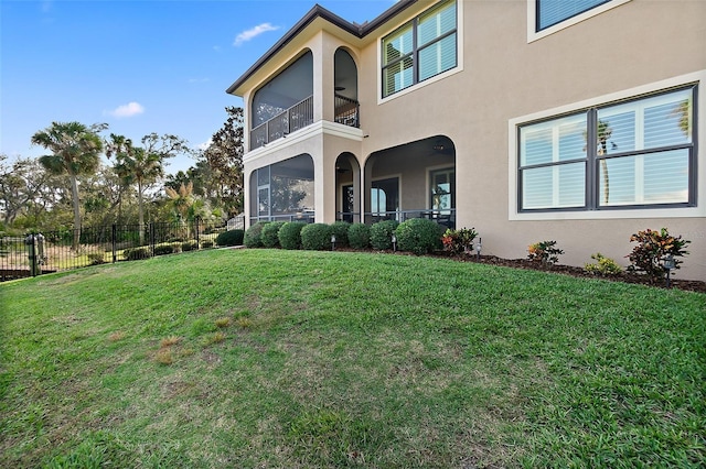 207 S Riverwalk Dr, Palm Coast, FL 32137 - rear view of house featuring stucco siding