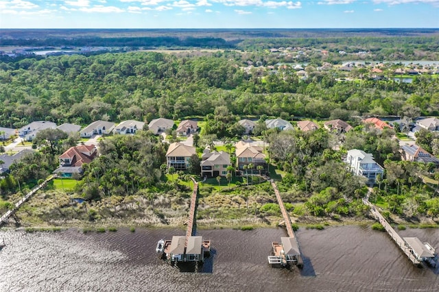 207 S Riverwalk Dr, Palm Coast, FL 32137 - aerial view of residential area featuring a large body of water and a forest