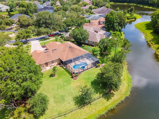 265 Pinehurst Pointe Dr, Saint Augustine, FL 32092 - aerial perspective of suburban area featuring a large body of water and a pool
