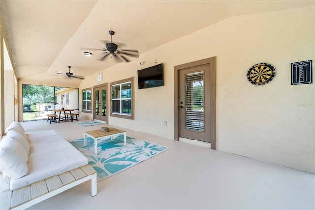 265 Pinehurst Pointe Dr, Saint Augustine, FL 32092 - view of patio / terrace with french doors and a ceiling fan