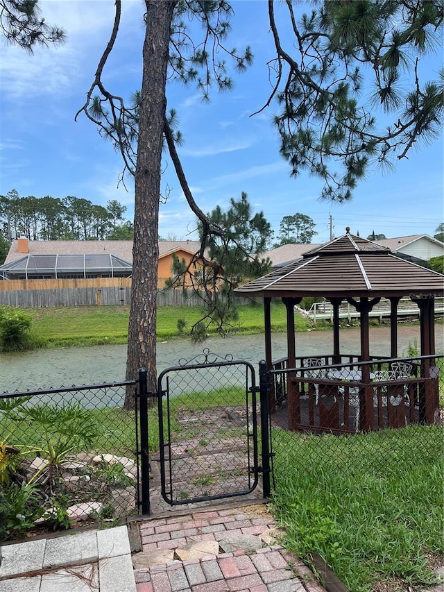 250 Beechwood Ln, Palm Coast, FL 32137 - view of community featuring a gazebo and a gate