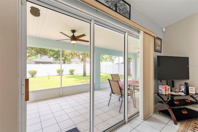 118 Pine Grove Dr, Palm Coast, FL 32164 - sunroom featuring ceiling fan