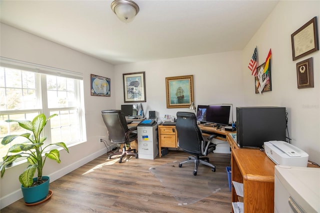 15 Raleigh Dr, Palm Coast, FL 32164 - office area featuring wood finished floors and baseboards