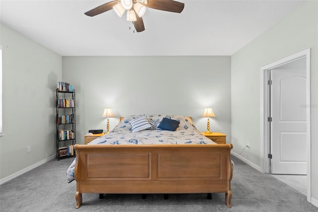 9 Port Royal Dr, Palm Coast, FL 32164 - bedroom with light colored carpet and ceiling fan