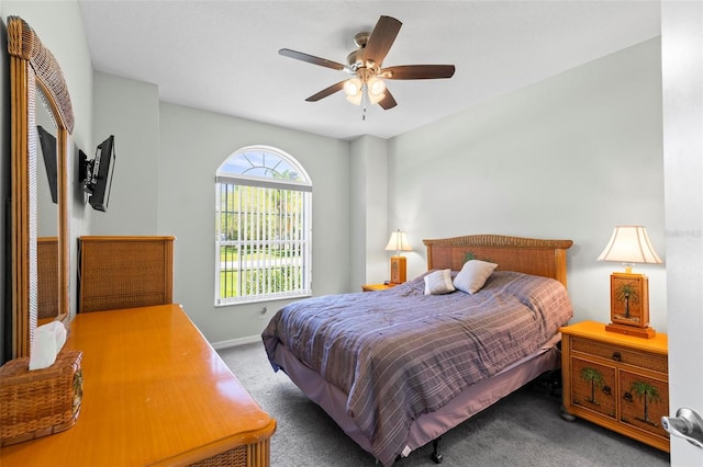 9 Port Royal Dr, Palm Coast, FL 32164 - bedroom with carpet flooring and a ceiling fan