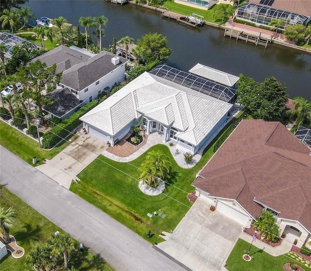 101 Covington Ln, Palm Coast, FL 32137 - aerial view of residential area with a large body of water