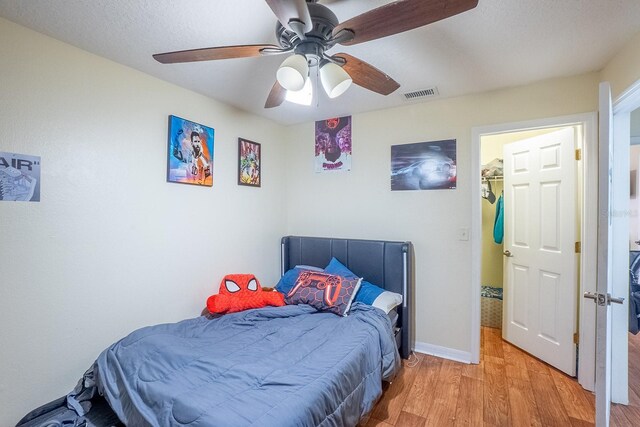 19 Rydell Ln, Palm Coast, FL 32164 - bedroom with light wood-type flooring and ceiling fan