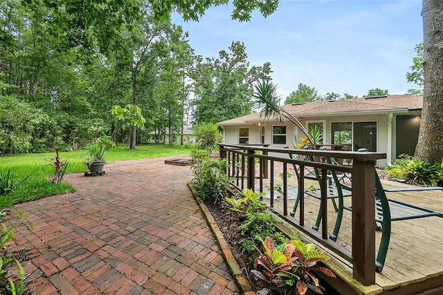 7 Zeolite Pl, Palm Coast, FL 32164 - view of patio featuring a wooden deck