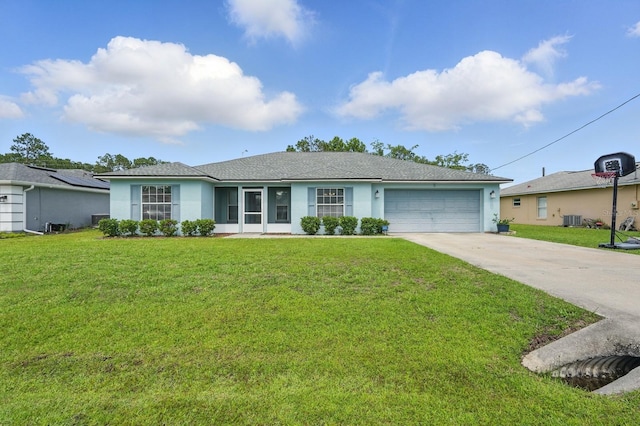 8 Severn Ct, Palm Coast, FL 32164 - single story home with a garage, stucco siding, driveway, and a front lawn