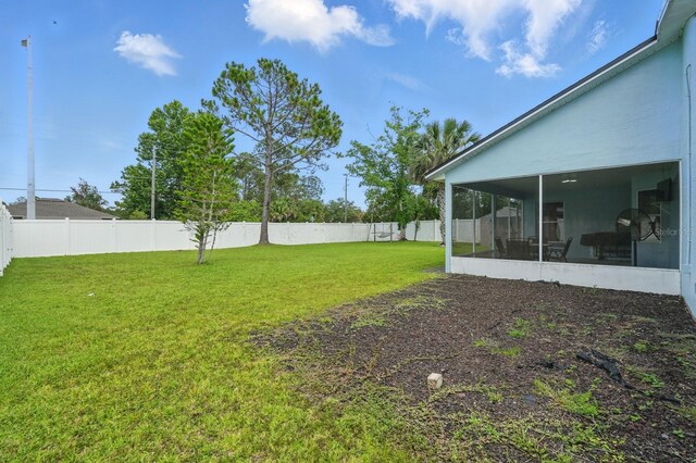 8 Severn Ct, Palm Coast, FL 32164 - fenced backyard featuring a sunroom