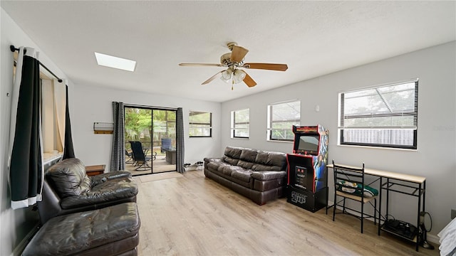 29 Firtree Ln, Palm Coast, FL 32137 - living room with wood finished floors and a ceiling fan