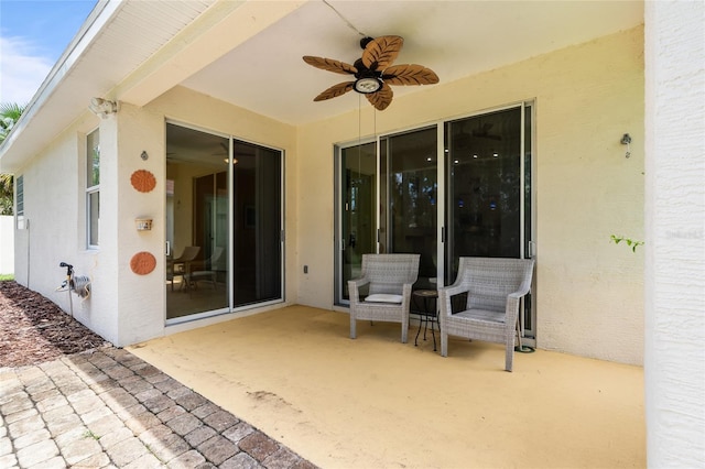 34 Raintree Cir, Palm Coast, FL 32164 - view of patio / terrace with a ceiling fan