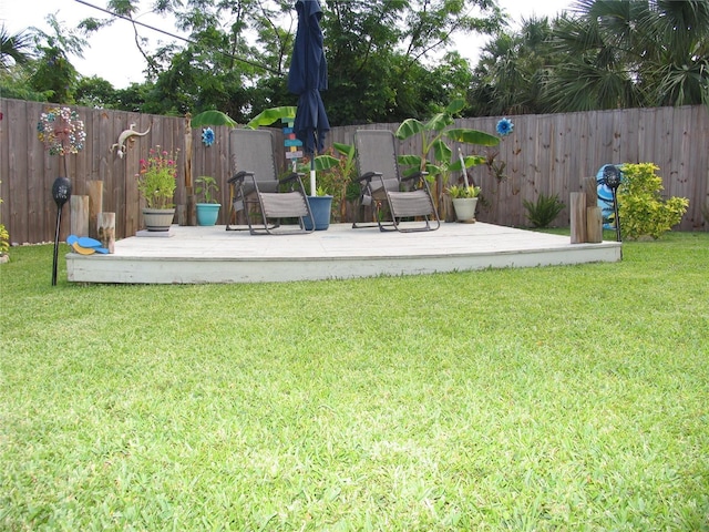 39 Benjamin Dr, Ormond Beach, FL 32176 - fenced backyard featuring a deck