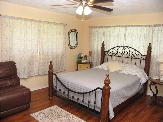 39 Benjamin Dr, Ormond Beach, FL 32176 - bedroom with wood finished floors and a ceiling fan