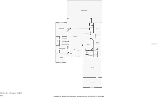 4 Midden Ln, Palm Coast, FL 32137 - view of room layout