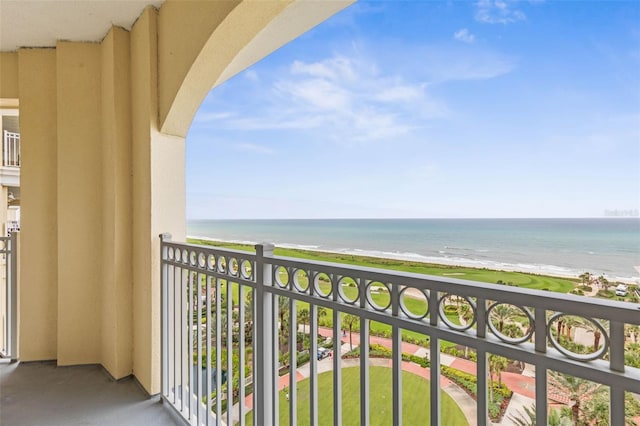 200 Ocean Crest Dr Unit 913, Palm Coast, FL 32137 - balcony featuring view of water and beach
