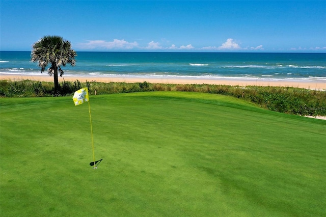 200 Ocean Crest Dr Unit 913, Palm Coast, FL 32137 - view of community featuring view of water and beach and a putting green