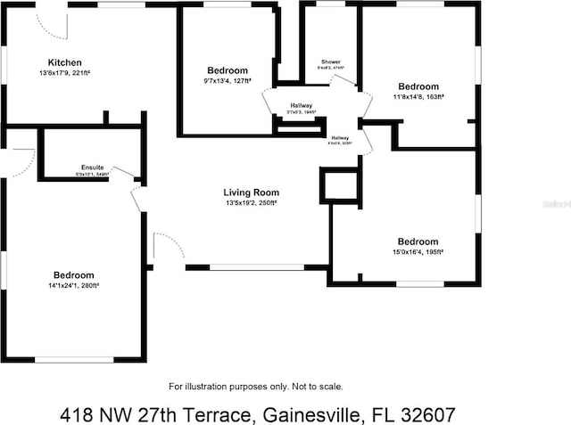 418 NW 27th Ter, Gainesville, FL 32607 - view of property floor plan