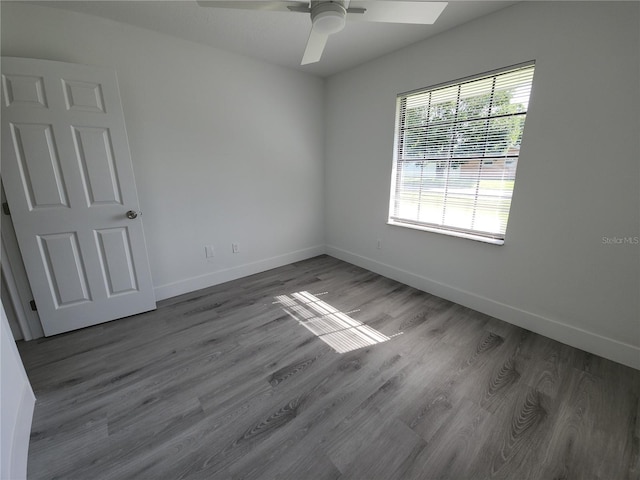 1810 Western Rd, South Daytona, FL 32119 - unfurnished room with wood finished floors and a ceiling fan