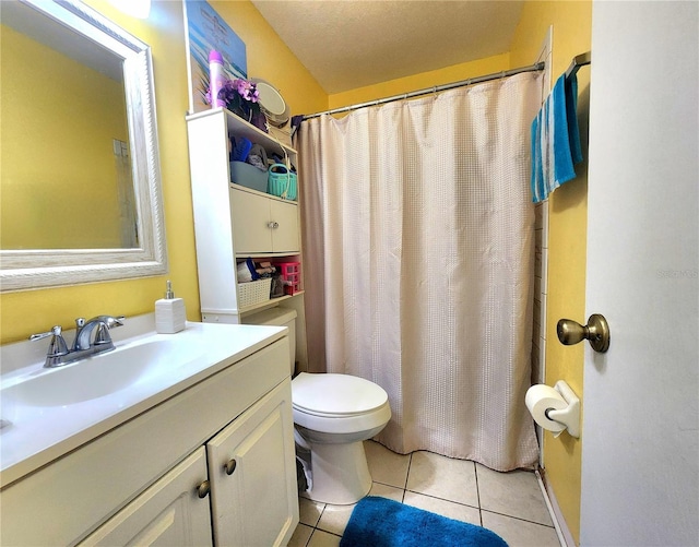 1561 Copperfield Ave, Deltona, FL 32738 - bathroom featuring vanity, tile patterned flooring, and curtained shower
