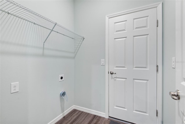 51 Oakleaf Way, Palm Coast, FL 32137 - laundry room with hookup for an electric dryer and dark wood finished floors