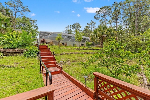 57 Prattwood Ln, Palm Coast, FL 32164 - view of yard featuring stairway