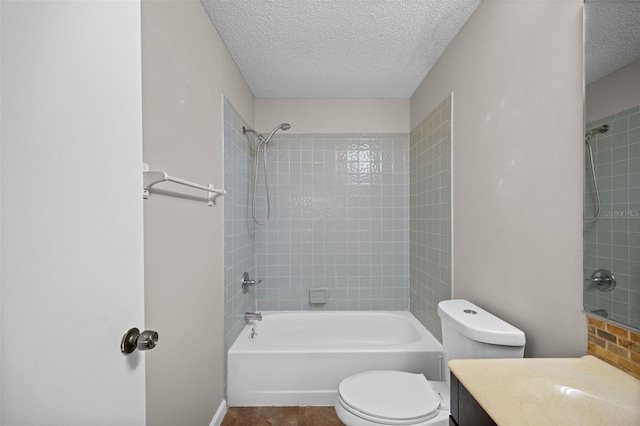 152 Fenimore Ln Unit A & B, Palm Coast, FL 32137 - full bathroom featuring vanity,  shower combination, and a textured ceiling