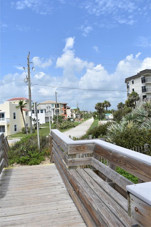 146 Via Madrid Dr, Ormond Beach, FL 32176 - wooden terrace with a residential view