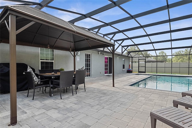 8 White Horse Ln, Palm Coast, FL 32164 - view of swimming pool with a patio area and a lanai