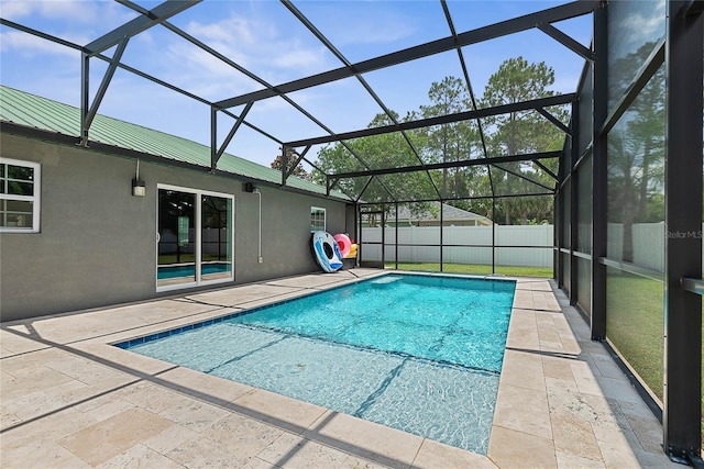 66 Randolph Dr, Palm Coast, FL 32164 - view of swimming pool featuring a patio and a lanai
