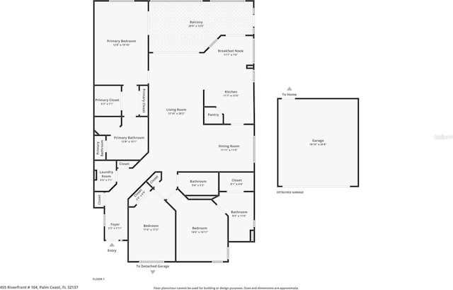455 Riverfront Dr Unit A104, Palm Coast, FL 32137 - view of floor plan / room layout