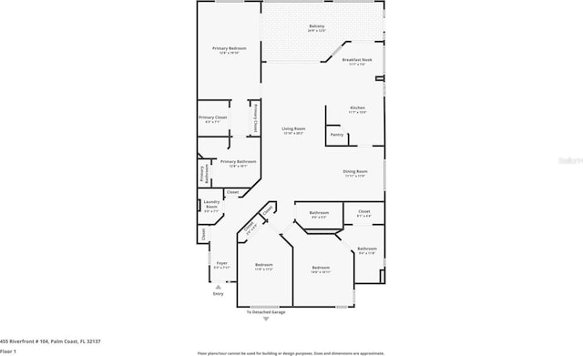 455 Riverfront Dr Unit A104, Palm Coast, FL 32137 - view of floor plan / room layout