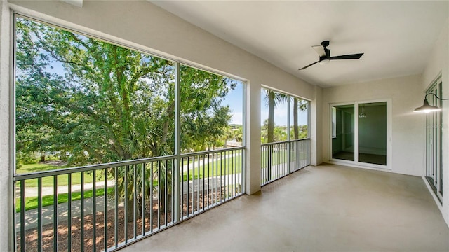455 Riverfront Dr Unit A203, Palm Coast, FL 32137 - unfurnished sunroom featuring a ceiling fan