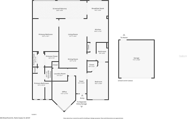 455 Riverfront Dr Unit A203, Palm Coast, FL 32137 - view of home floor plan